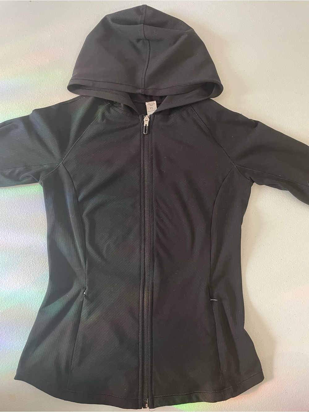 Form fitting jacket, black, FELIX LUX RIB SOLARA HOODIE JACKET